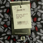 Quieti Button-Up Shirt Men's XXL Long Sleeve Stretch Cotton Black Red Floral