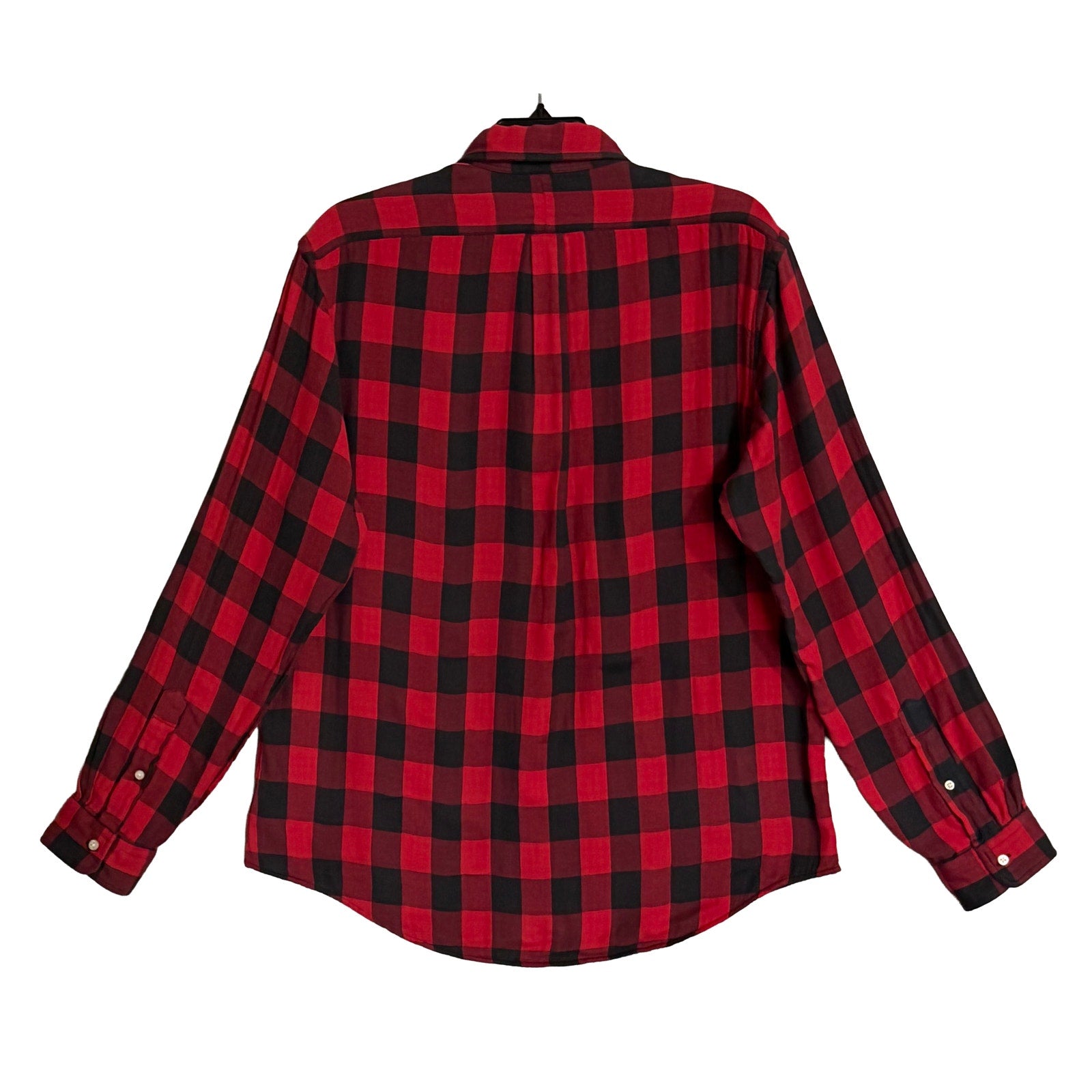 Polo Ralph Lauren Men's XL Classic Fit Cotton Flannel Shirt Red Black Check