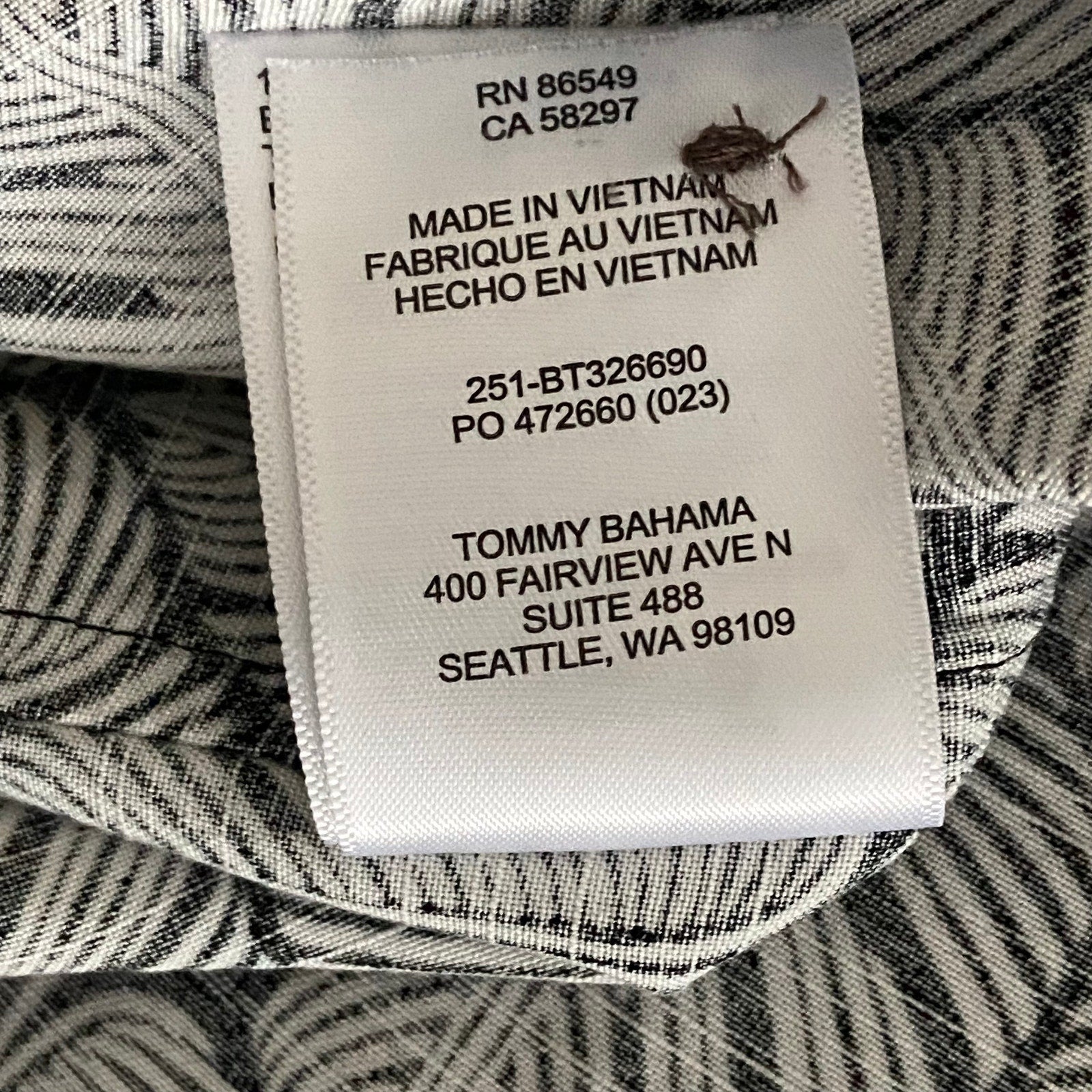 Tommy Bahama Shirt "The Veracruz Cay" Men's 3XLT Big & Tall Short Slv Black NEW