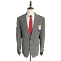 Tayion Men's 44L Suit Jacket Acontour Lined Stretch Fabric Grey Stripe