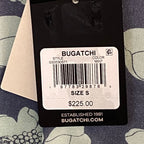 Bugatchi Shirt Men's Small Classic Fit Camp Collar Short Sleeve Mint Floral