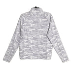 Johnnie-O 1/4 Zip Pullover Men's Small Lightweight Stretch Fabric Gray Camo