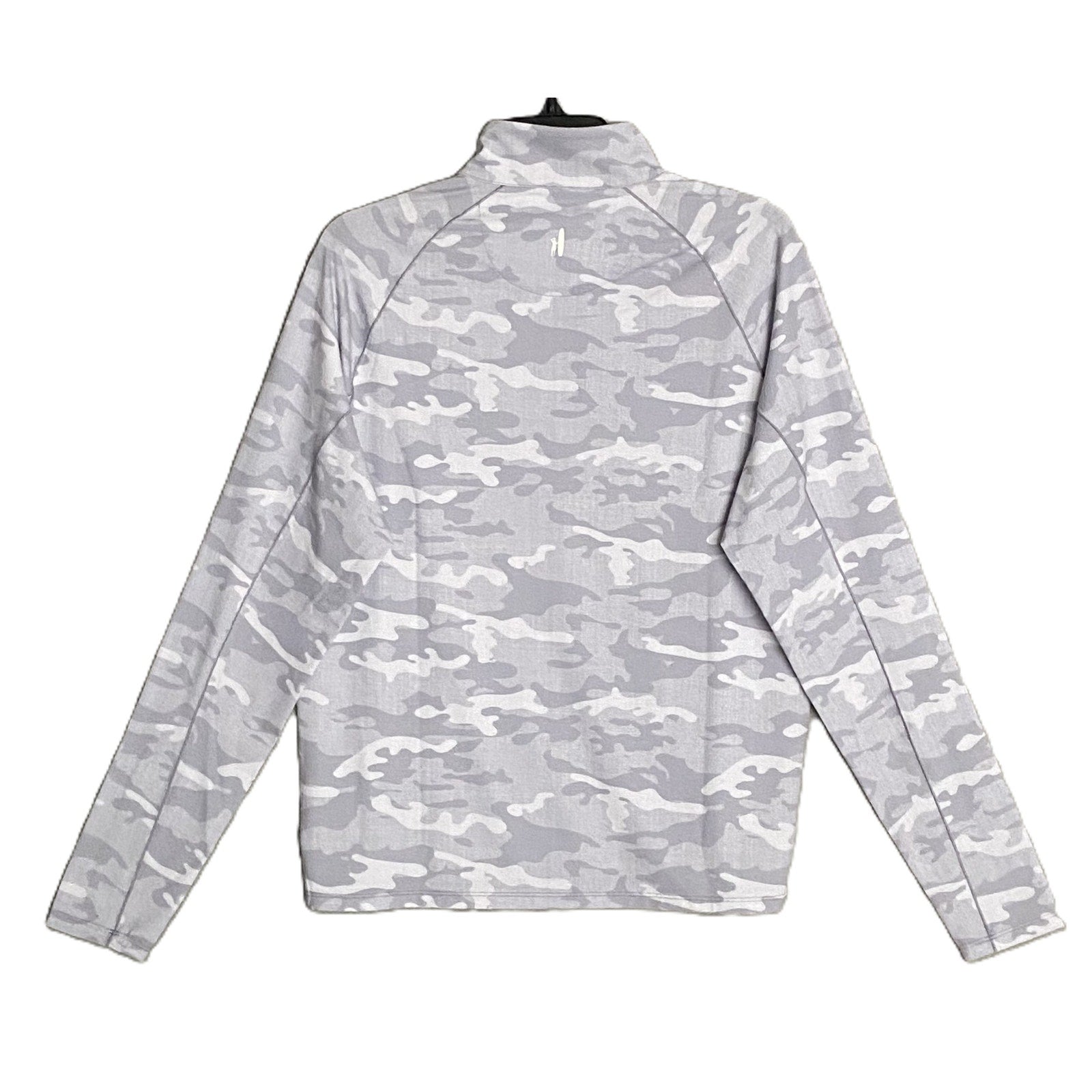 Johnnie-O 1/4 Zip Pullover Men's Small Lightweight Stretch Fabric Gray Camo