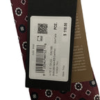 Boss Men's Slim 2.36" Tie 100% Silk Red Floral Print Made in Italy