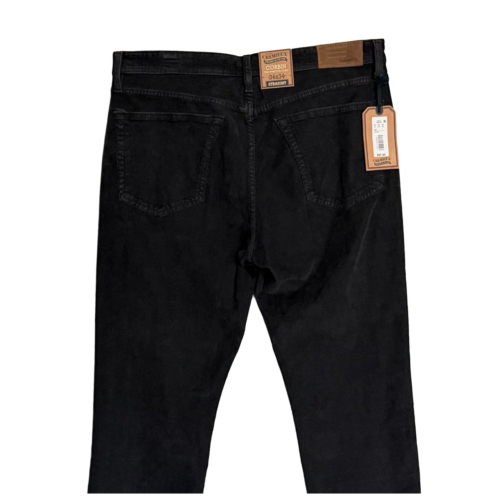 Daniel Cremieux Corduroy Pants Men's 34"x34" Straight Fit Stretch Charcoal