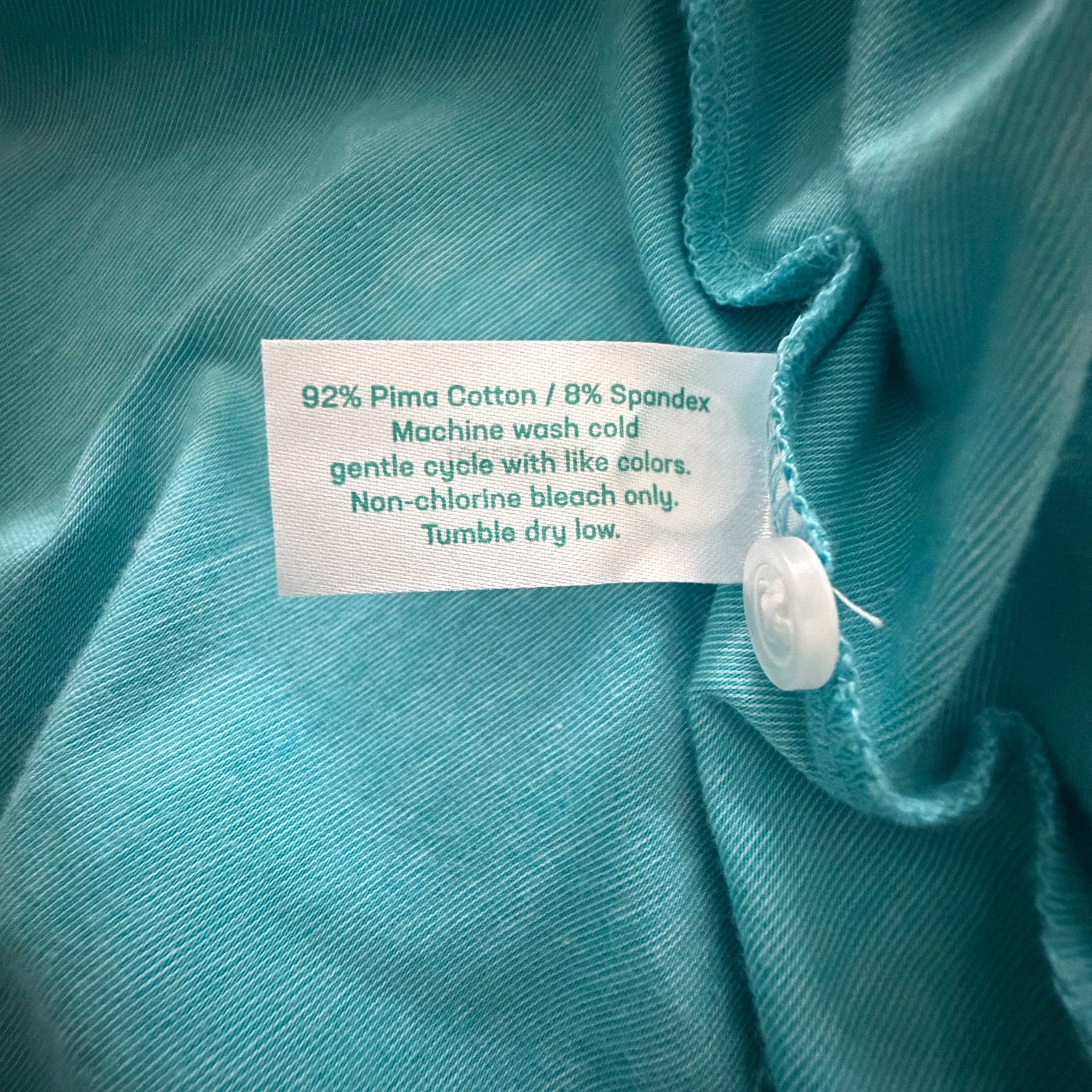 Criquet Men's XL Pocket Polo Shirt Pima Cotton Stretch Teal Mirco