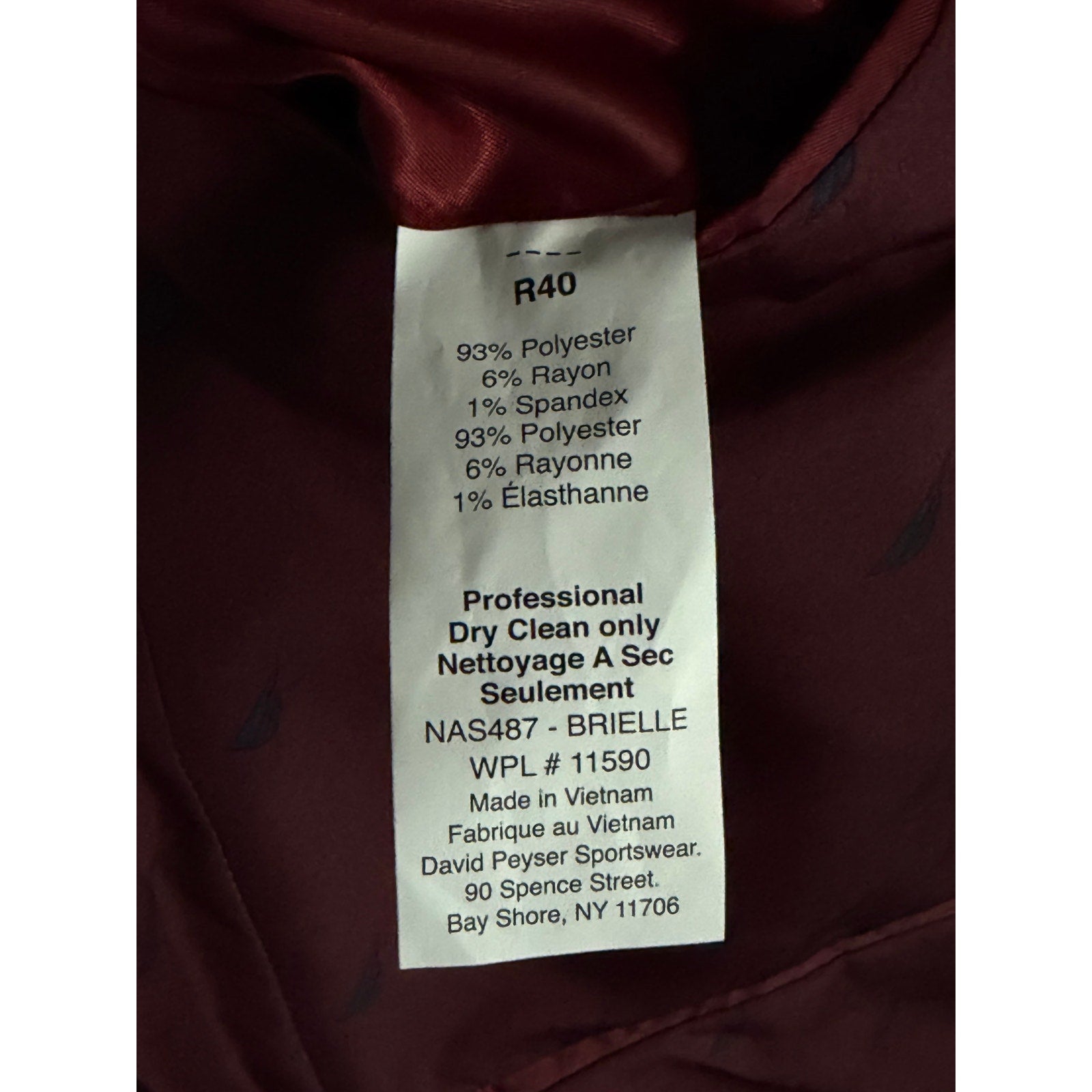Nautica Sport Coat Men's 40 Regular Modern Fit Active Stretch Light Pink