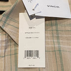 Vince Shirt Men's 2XL Classic Fit Linen Blend Long Sleeve Button-Up Shirt Beige