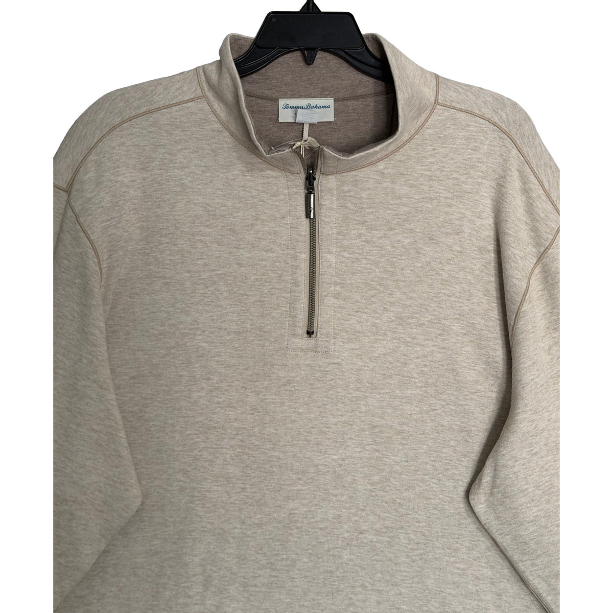 Tommy Bahama Half-Zip Men's 2XLB "Flipview Half Zip" Sweatshirt Cobblestone