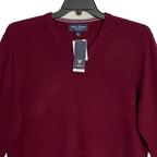 Daniel Cremieux V-Neck Sweater Men's Large Luxury Cashmere Burgundy