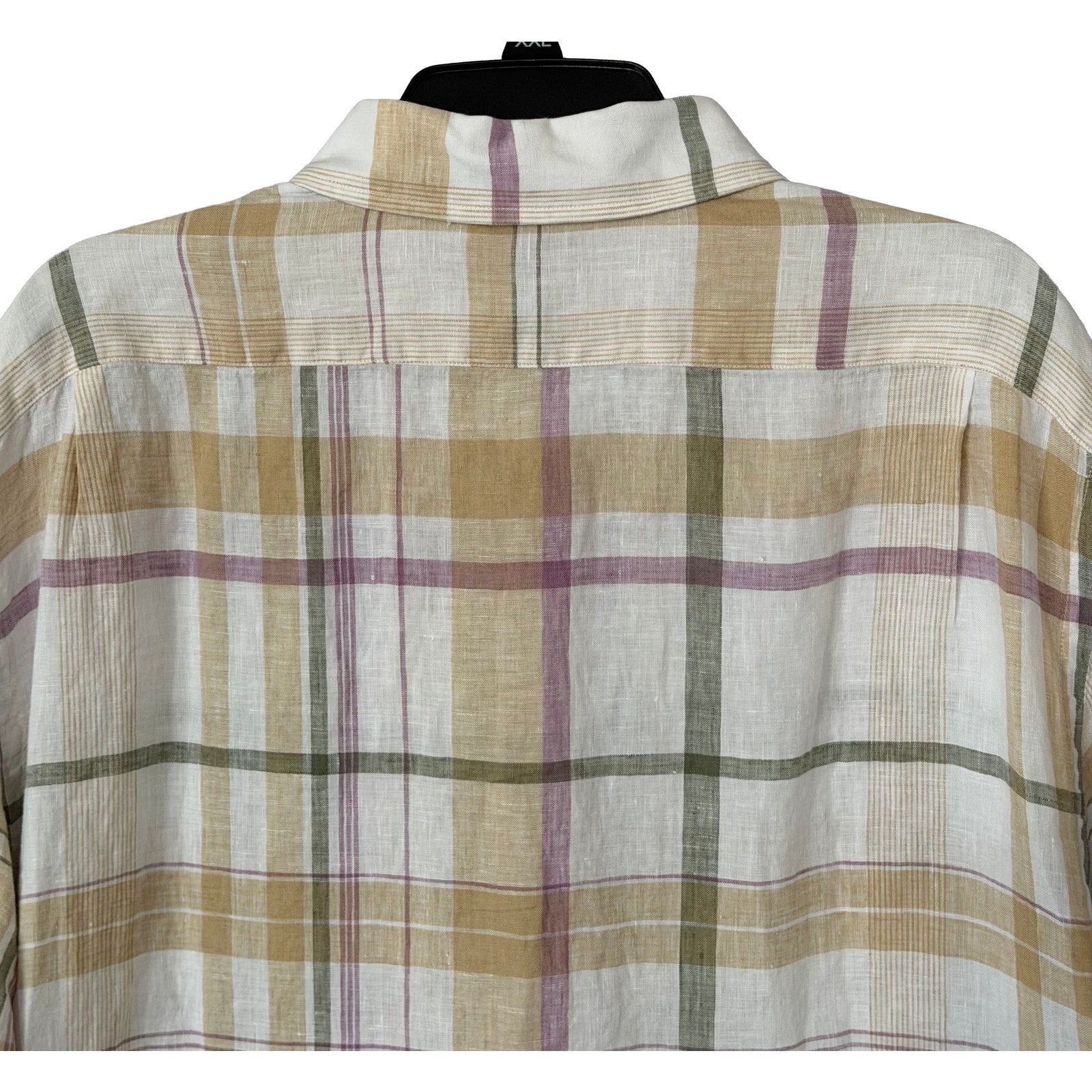 Daniel Cremieux Linen Shirt Men's XXL Cape Town Collection Multicolor Plaid