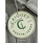 Criquet Polo Shirt Men's XXL Stretch Short Sleeve Grey Micro-Stripe