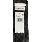 Calvin Klein Necktie Silk Blend Classic Width and Length Black & Gray Stripe