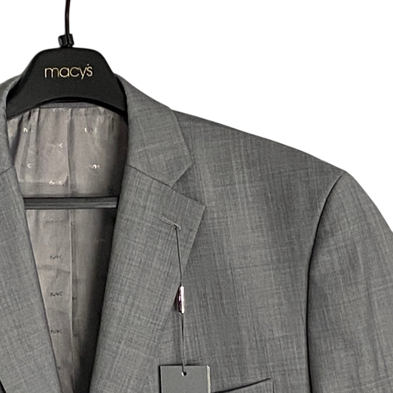 Michael Kors Suit Jacket Men's 50 Long Modern Fit Wool Blend Light Grey