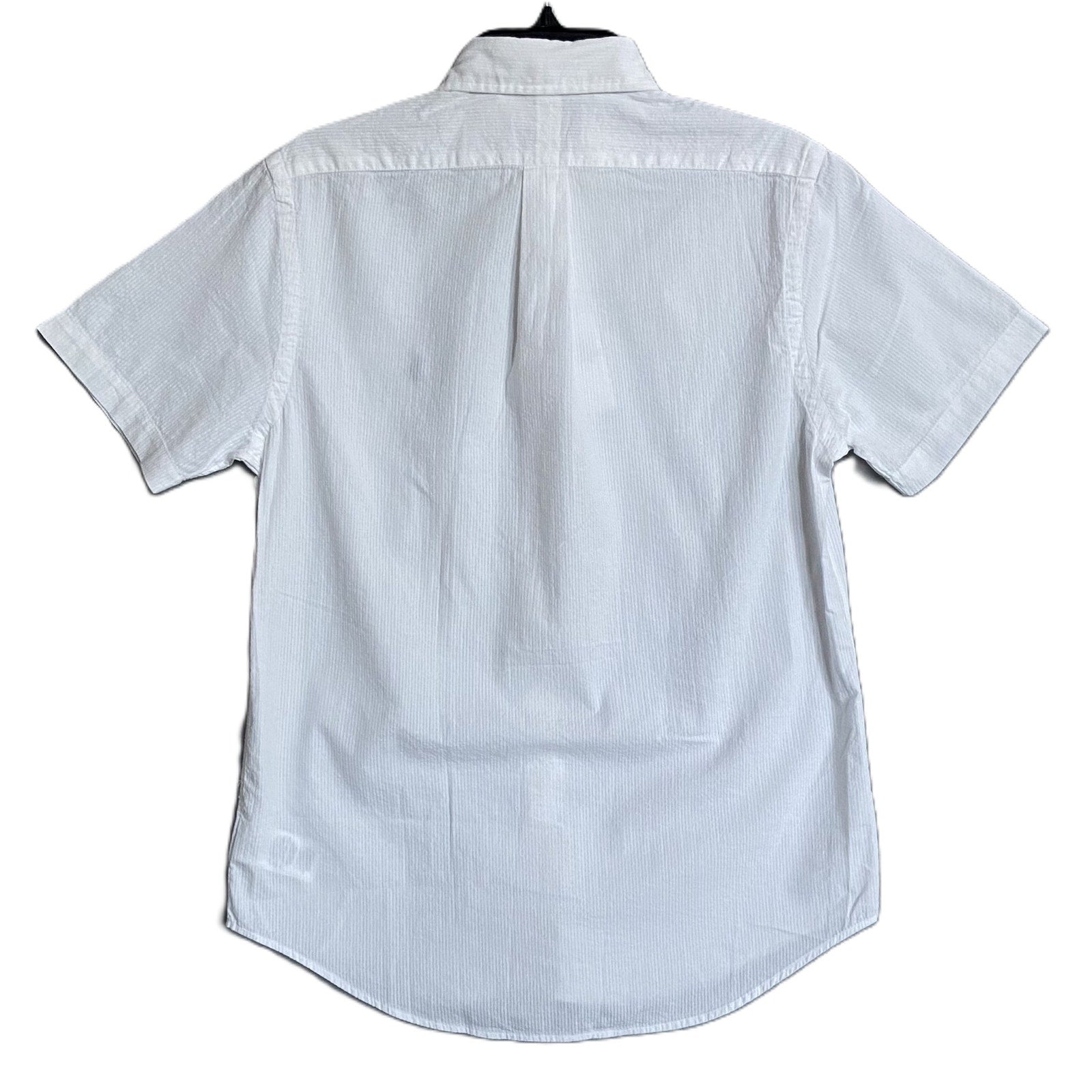 Polo Ralph Lauren Shirt White Seersucker Short Slv Classic Fit Men's Small