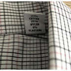 Calvin Klein Shirt Men's XL Stain Shield Extra Slim Fit Long Sleeve Plaid