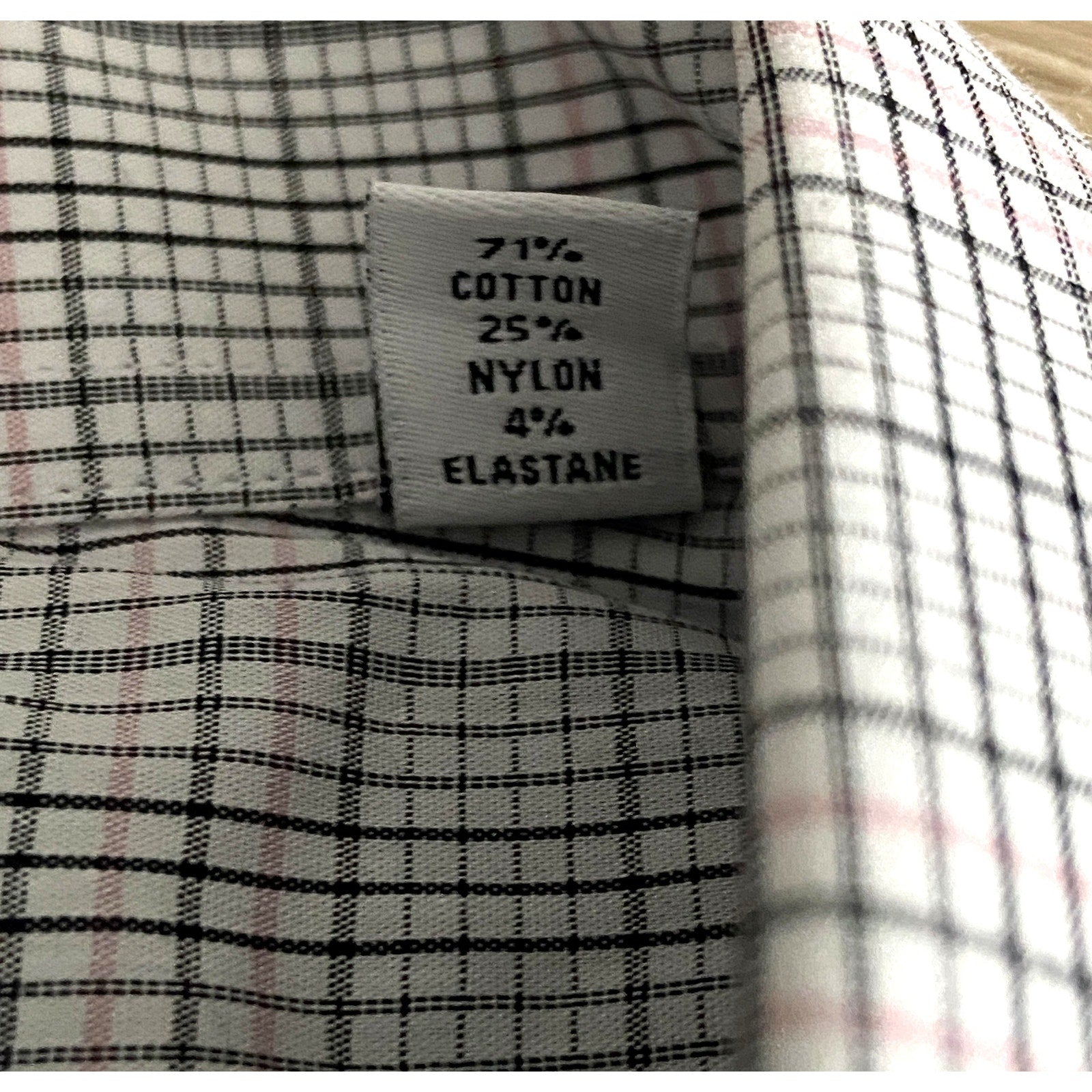 Calvin Klein Shirt Men's XL Stain Shield Extra Slim Fit Long Sleeve Plaid