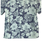Bugatchi Shirt Men's Small Classic Fit Camp Collar Short Sleeve Mint Floral