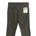 Kenneth Cole Dress Pants Men's 32"x29" Stretch Slim Fit Heather Gray Plaid
