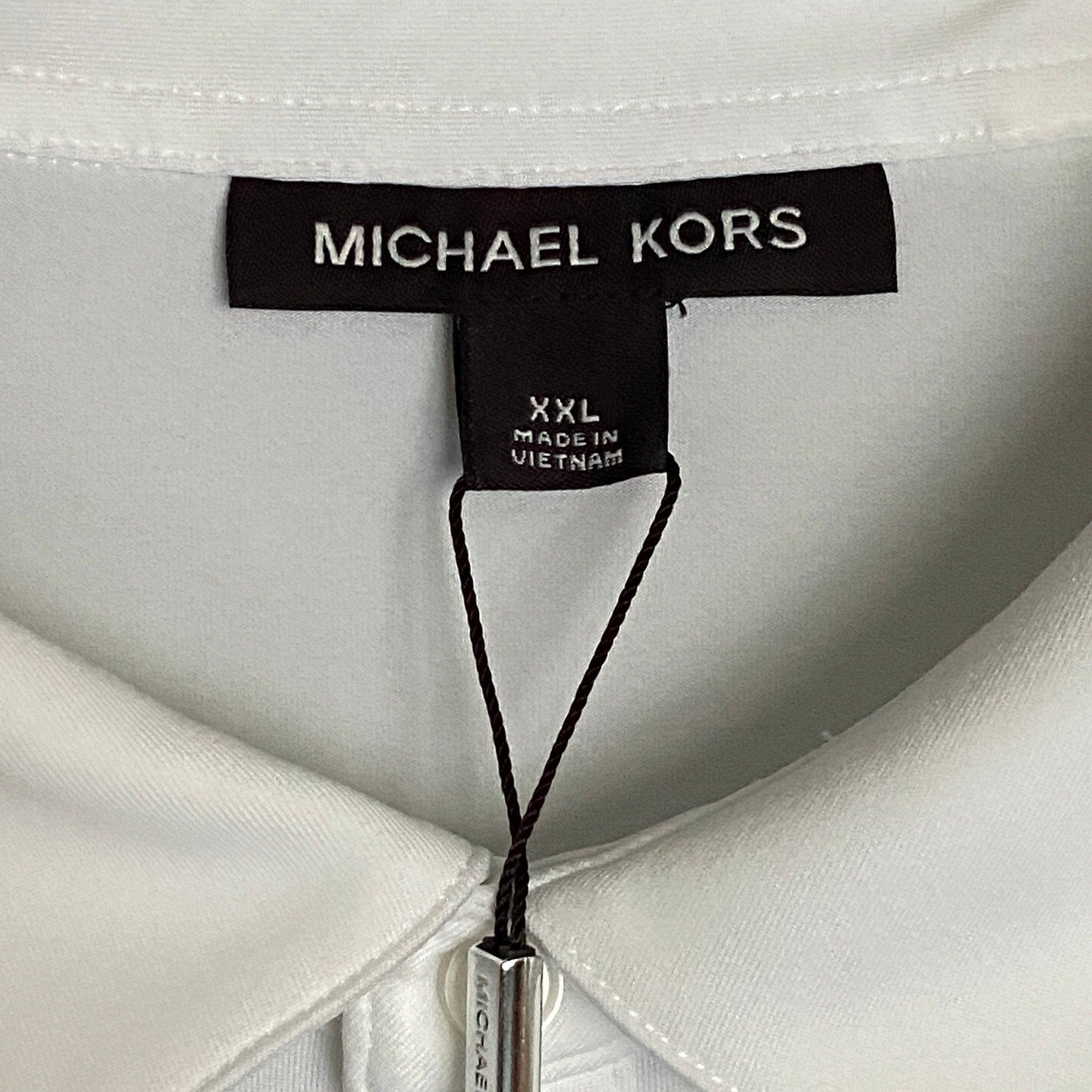 Michael Kors Polo Shirt Men's XXL Short Sleeve Wicking UV Solid White