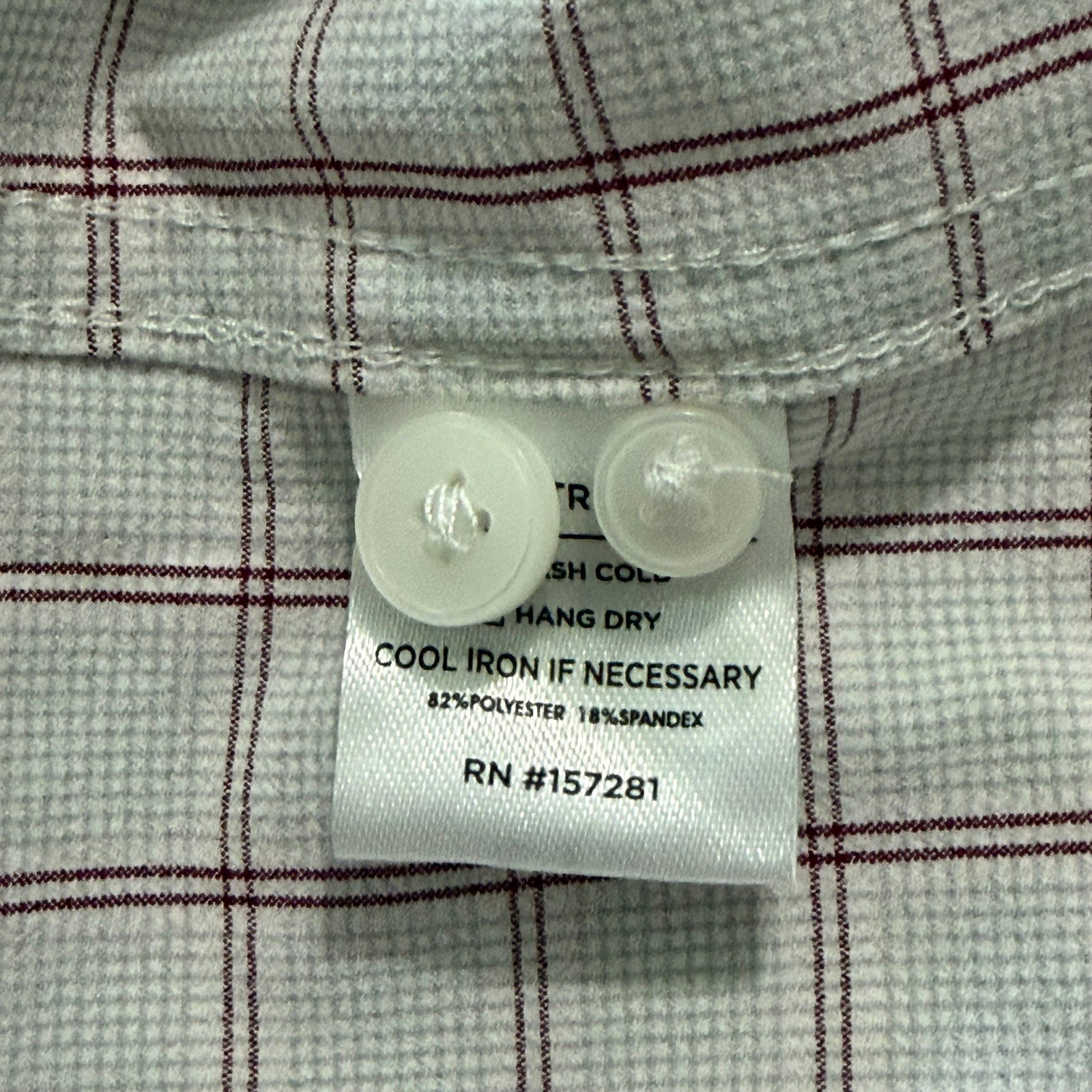 Mizzen+Main Shirt Men's XXL Leeward Trim Fit Long Slv Aluminum Hampton Plaid