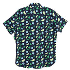 Visconti Black Shirt Men's Small Casual Button-Up Shirt Short Sleeve Stretch