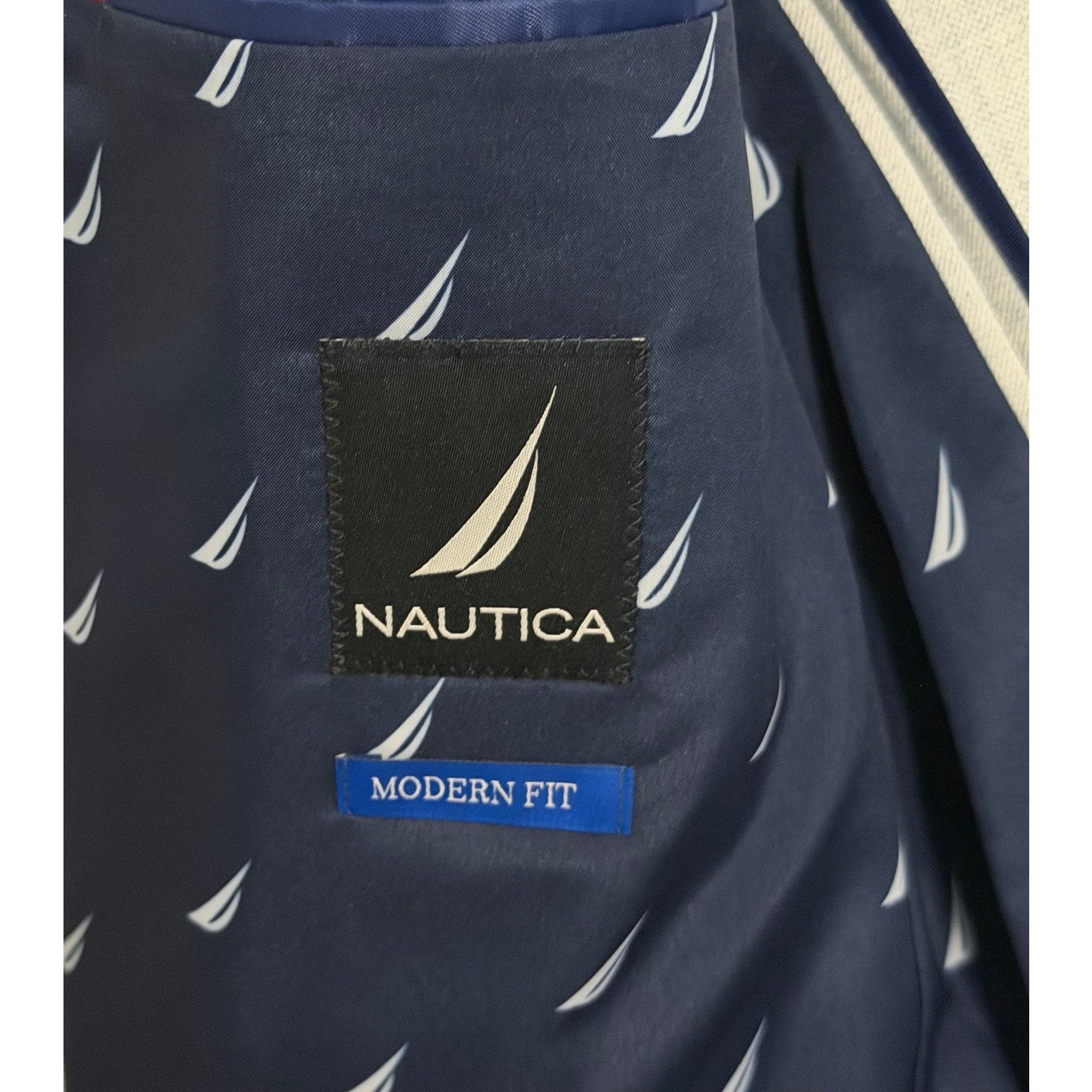 Nautica Sport Coat Men's 42 Regular Modern Fit Active Stretch Lt Blue