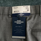 Hart Schaffner Marx Pant Men's 40x30 Traveler Wool Pant New York Fit Gray