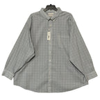 Roundtree & Yorke Performance Dress Shirt Men's 4XB LS Big & Tall White Check