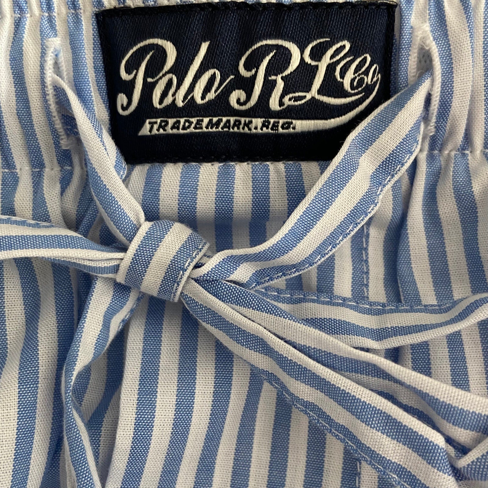 Polo Ralph Lauren Sleepwear Men's 4X Big & Tall Sleep Shorts Blue Pinstripe