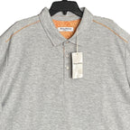 Tommy Bahama Polo Shirt Men's Large Island Zone Pima Cotton Gray Heather
