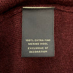 Hart Schaffner Marx Quarter Zip Men's 2XT Big & Tall Merino Wool Merlot Heather