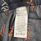 Ted Baker Sleep Pant Men's Small Woven Cotton Drawstring Pockets Dark Gray