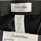 Calvin Klein Suit Pants Men's 38"x32" Slim Fit Wool Blend Grey & Blue Plaid