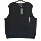 Hart Schaffner Marx Sweater Vest Men's 3XB Big & Tall Wool Navy Heather NWT