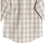 Alfani Dress Shirt Men's Small Button-Up Light Brown Window Pane Cotton
