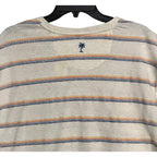 Tommy Bahama Henley Men's Medium Short Sleeve "Soleil Stripe Henley" Coconut