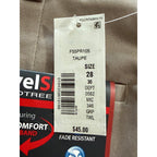 Roundtree & Yorke Pants Men's 28"x30" TravelSmart Slim Fit Stretch Taupe
