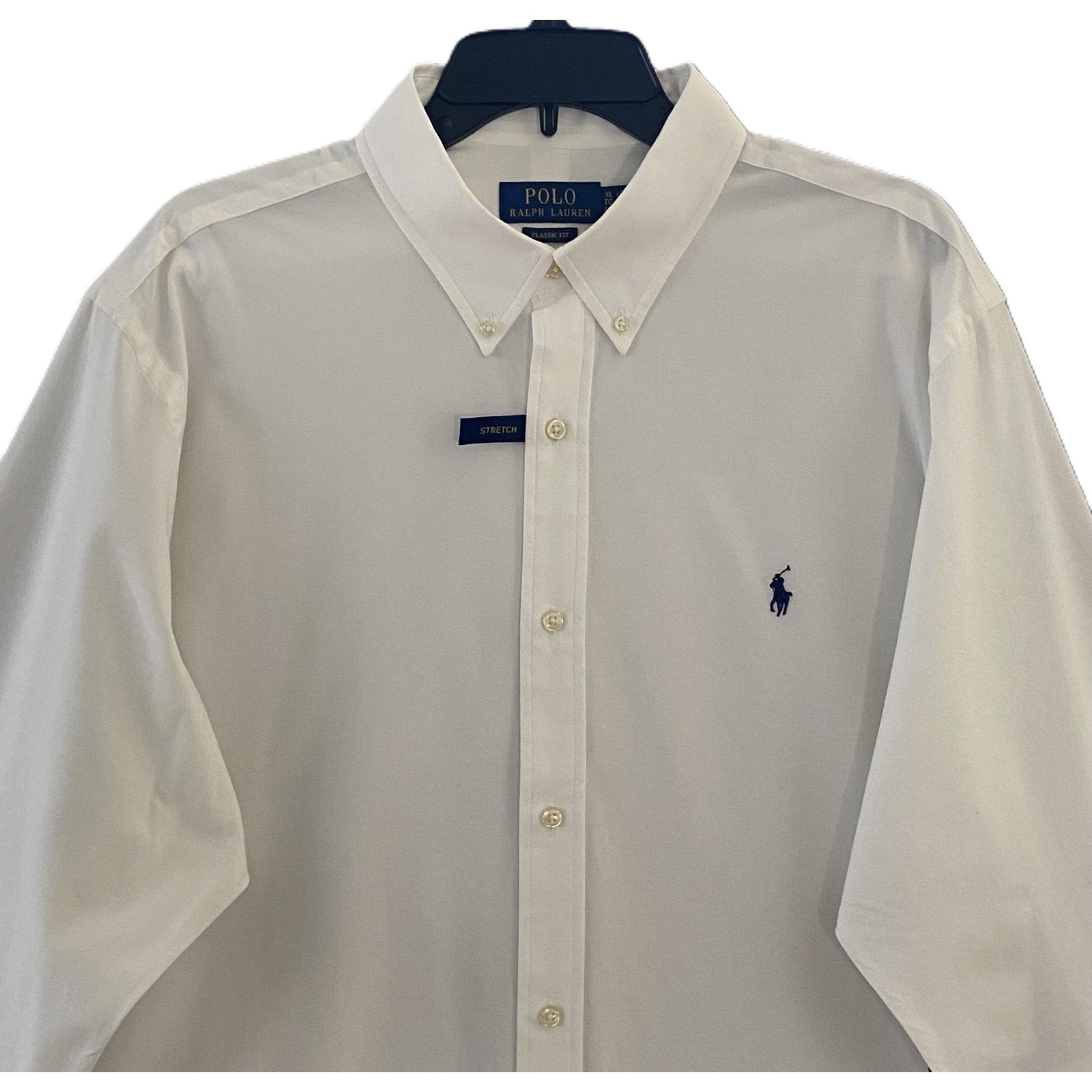 Polo Ralph Lauren Shirt Men's XL White Dress Shirt Long Sleeve Stretch