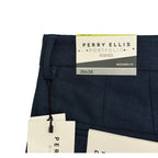 Perry Ellis Portfolio Pants Men's 30"x30" Modern Fit Dress Pants Mood Indigo