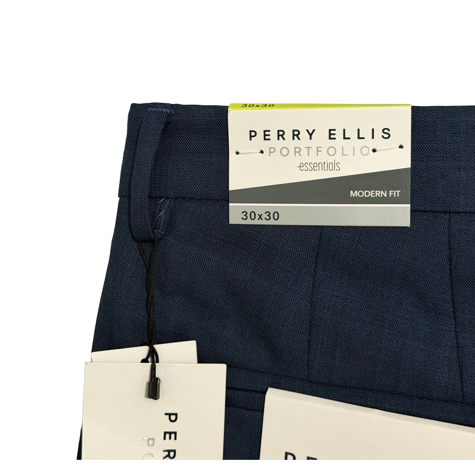 Perry Ellis Portfolio Pants Men's 30"x30" Modern Fit Dress Pants Mood Indigo