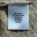 Murano Lux Textured Sweater Men's 4XT Big & Tall Crew Neck Light Khaki