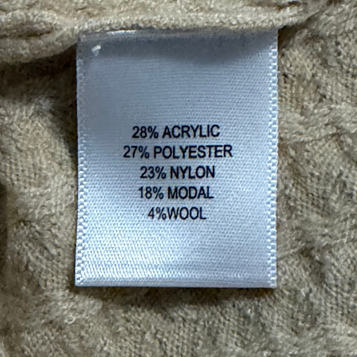 Murano Lux Textured Sweater Men's 4XT Big & Tall Crew Neck Light Khaki