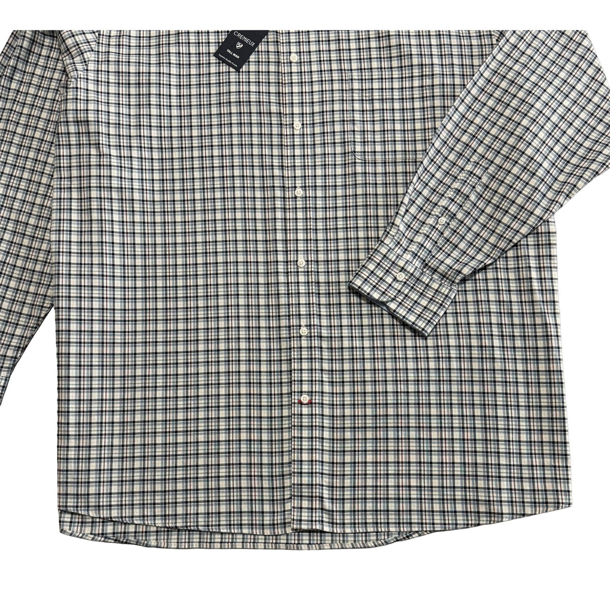 Daniel Cremieux Dress Shirt Men's 4XB Big & Tall Button-Down Stretch Cabernet Check