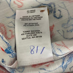 Tommy Bahama Shirt "The Veracruz Cay Flamingo Mingle" Men's Large White