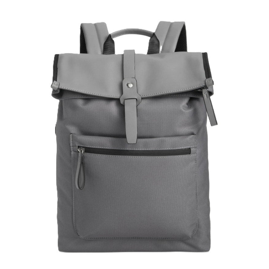 Alfani Men's Rolltop Backpack Strap Closure Adjustable Backstrap Grey NEW