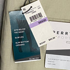 Perry Ellis Dress Pants Men's 38x30 Portfolio Slim Fit Flat Front Sand