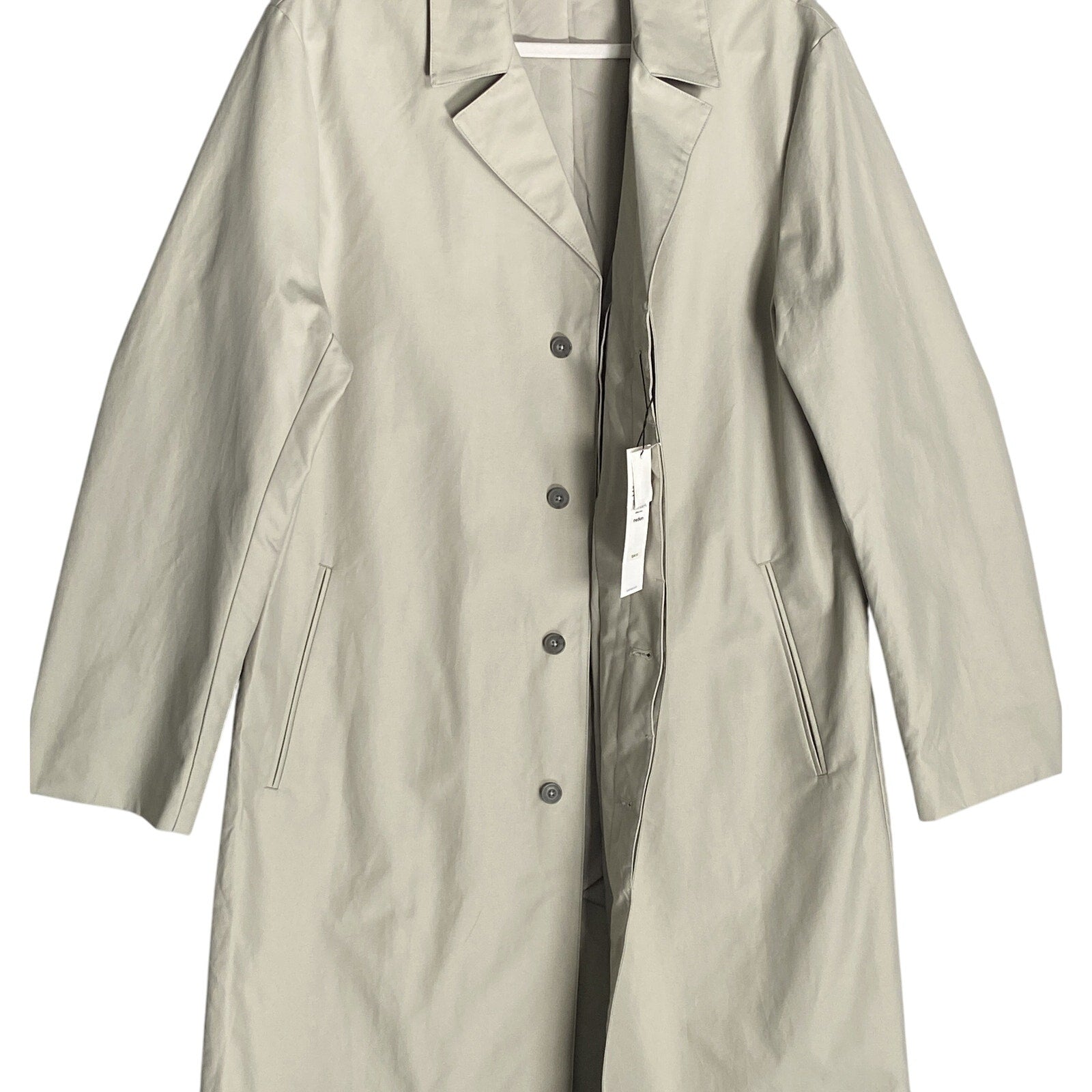 Calvin Klein Trench Coat Men's Medium Classic Style Raincoat Abbey Stone