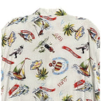Guess Shirt Men's XXL Short Sleeve Button-Up Shirt Slim Fit Novelty Print