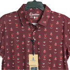 Chubbies Polo Shirt Men's Small "That's the Spirit" Short Sleeve Red
